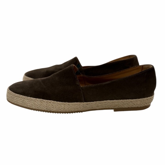 Paul Stuart brown dark olive suede slip ons - Picture 3 of 11
